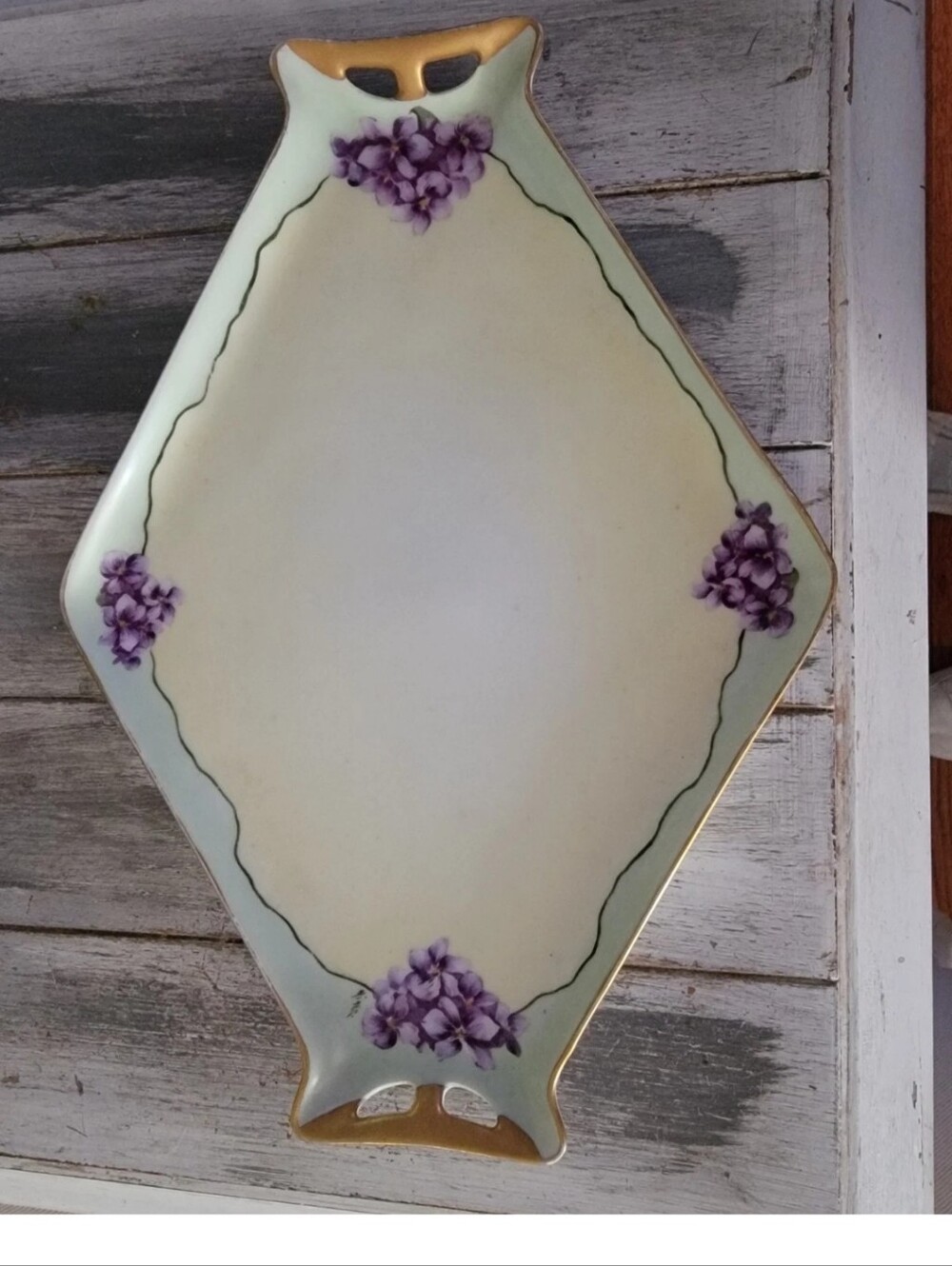 Hutschenreuther Selb Bavaria Floral Porcelain Serving Tray